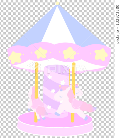 Colorful and dreamy merry-go-round Colorful and dreamy merry-go-round 132973380