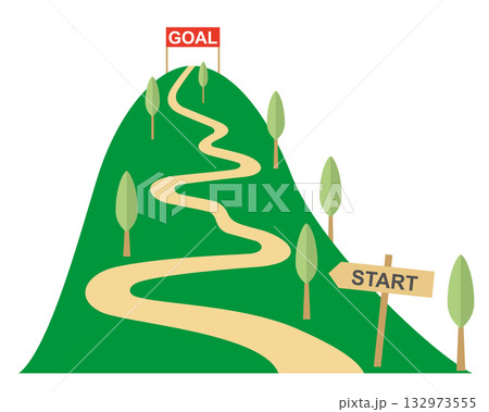 山頂へつづく登山道 132973555