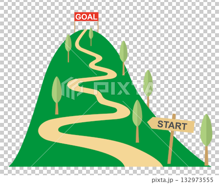 山頂へつづく登山道 132973555