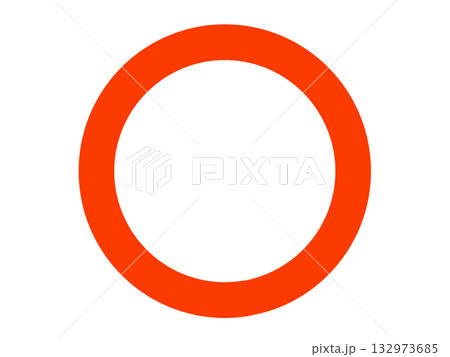 赤い丸印 132973685