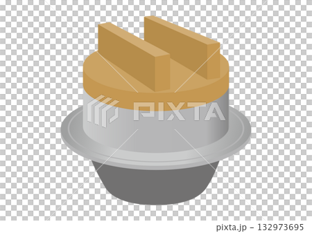 Illustration of a cooking pot 132973695