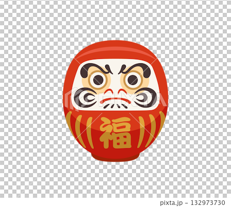 Daruma, flat illustration Daruma, flat illustration 132973730
