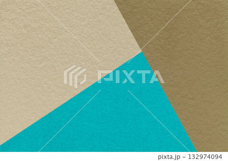 Geometric beige, brown and turquoise texture paper background for presentation, banner or card design template Geometric beige, brown and turquoise texture paper background for presentation, banner or card design template 132974094