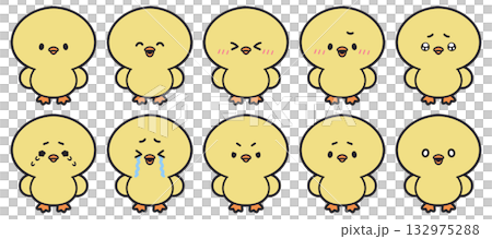 可愛小雞臉部表情圖示集 132975288