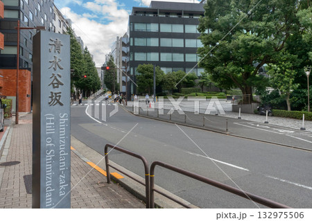 東京都千代田区麹町の清水谷坂 132975506