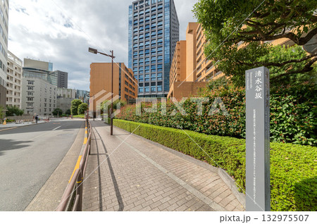 東京都千代田区麹町の清水谷坂 東京都千代田区麹町の清水谷坂 132975507