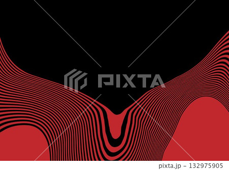 Surreal Red Waves with a 3D Effect Emerging from Darkness Hypnotic, Contrasting, Minimalist Pattern. Eps 10 Surreal Red Waves with a 3D Effect Emerging from Darkness Hypnotic, Contrasting, Minimalist Pattern. Eps 10 132975905