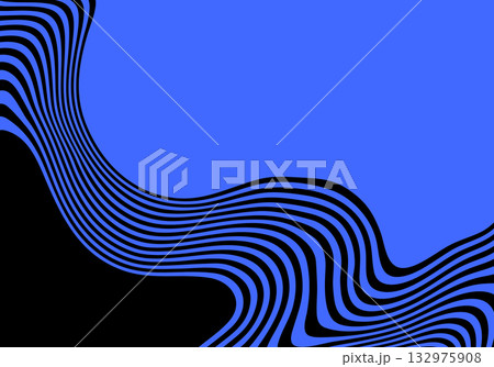 Hypnotic Red and Black Pattern of Warped Contour Lines Creating a Rich 3D Illusion. Eps 10 132975908