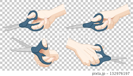 手持剪刀的各種姿勢 132976197