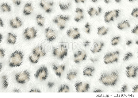 ホワイトトーンで表現した上品なレオパード柄 132976448