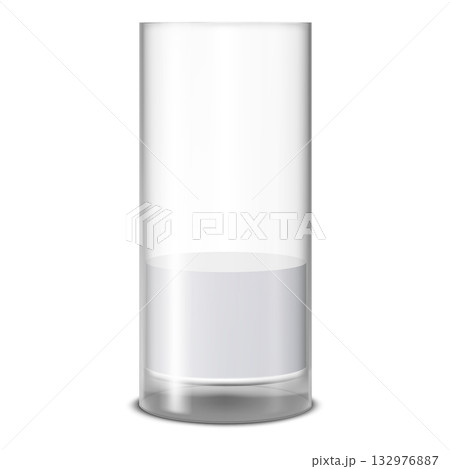 Glass cup mockup with a milk drink, organic product. Glass cup mockup with a milk drink, organic product. 132976887