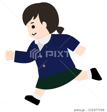 走っている女の子 132977589