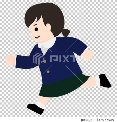 走っている女の子 132977589