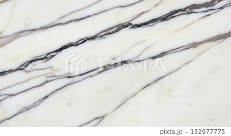 White marble texture with gray and black veins for background, luxury design, or elegant wallpaper concept 132977775