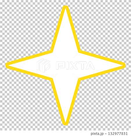 Sparkling yellow illustration material 132977831