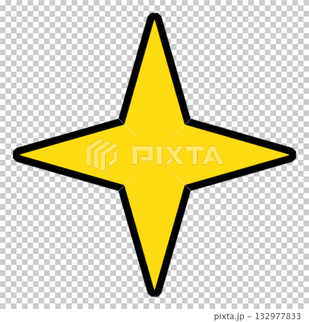 Sparkling yellow illustration material 132977833