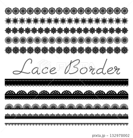 レースと曼荼羅のボーダー 132978002