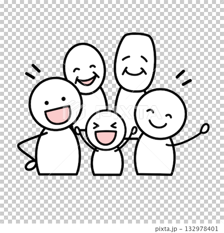 一家人幸福地笑著 一家人幸福地笑著 132978401