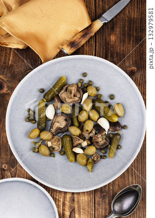 Preserved salty vegetable. 132979581