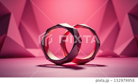 Paired gemstone rings displayed on pastel background. A sophisticated and chic composition. Paired gemstone rings displayed on pastel background. A sophisticated and chic composition. 132979958