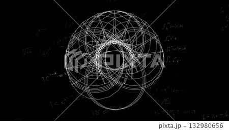 Math Activities Wireframe Displaying white wireframe geometric structure...のイラスト素材 [132980656 ...