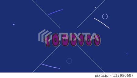Featuring stylized number 1000000 floating on blue canvas with curved lines and circle outlines Featuring stylized number 1000000 floating on blue canvas with curved lines and circle outlines 132980697