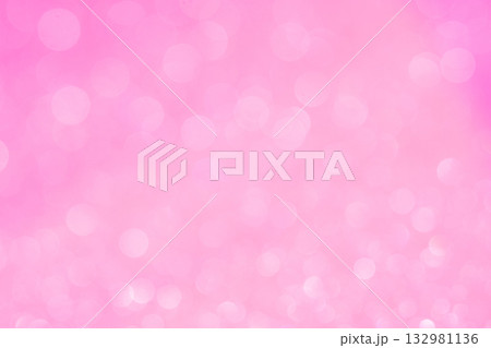 ピンクカラー系の大小ランダムなキラキラ背景素材 132981136