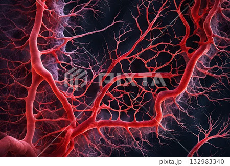 毛細血管をイメージした3dグラフィック 132983340