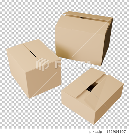 3D立體紙箱,多個,透明 3D立體紙箱,多個,透明 132984107