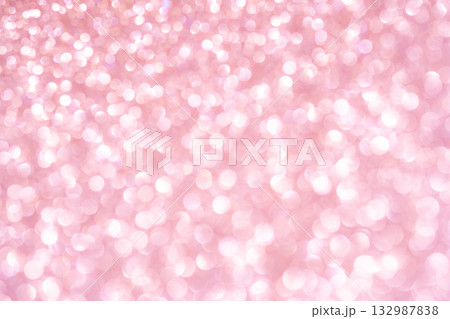 ライトピンクカラー系の大小玉ボケキラキラ背景素材 132987838