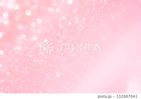 ライトピンクカラー系の大小玉ボケキラキラ背景素材 132987841