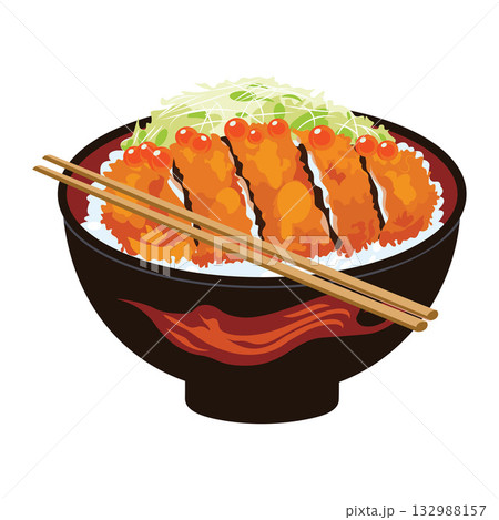 Japanese Tonkatsu Rice Bowl Japanese Tonkatsu Rice Bowl 132988157