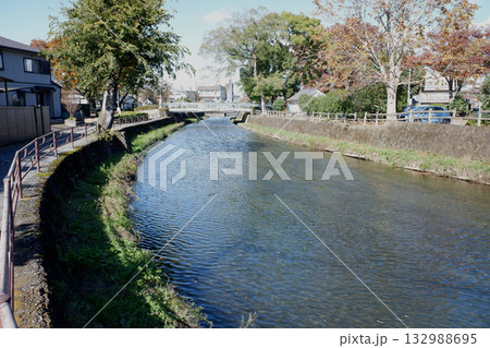 栃木市　巴波川とうずま公園橋 132988695