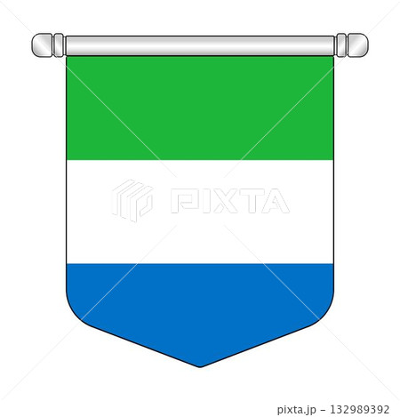 Equatorial Sierra Leone National Banner Symbol Hanging 132989392
