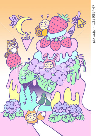 カタツムリのキャラクター　マイマイまーぶる 132989447