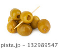 Green olives isolated 132989547