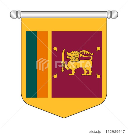 Equatorial Sri Lanka National Banner Symbol Hanging Equatorial Sri Lanka National Banner Symbol Hanging 132989647