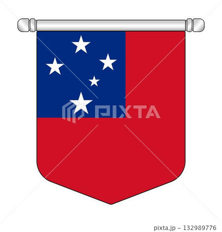 Equatorial Samoa National Banner Symbol Hanging 132989776