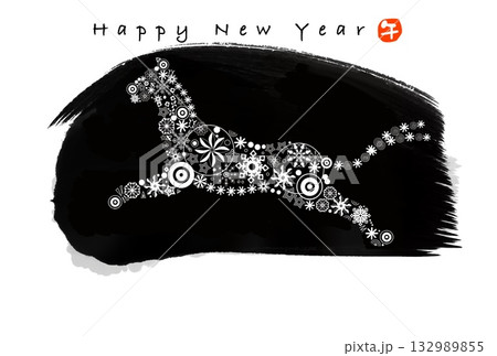 午年年賀状 午年 午 年賀状素材 イラスト 午年年賀状 午年 午 年賀状素材 イラスト 132989855