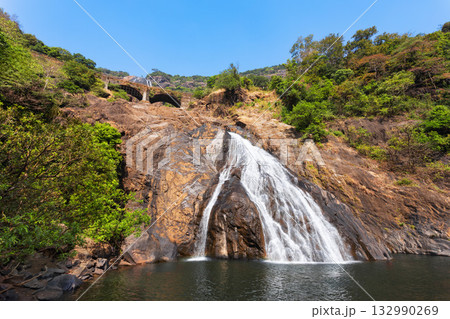 Dudhsagar Waterfall in Goa state of India Dudhsagar Waterfall in Goa state of India 132990269