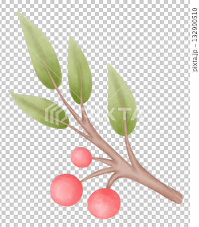 watercolor cute leaf painting national bird day 132990510