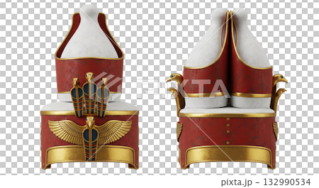 Ancient egyptian pharaoh double crown pschent a symbol of power shown in multiple views Ancient egyptian pharaoh double crown pschent a symbol of power shown in multiple views 132990534