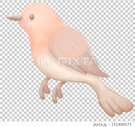 national bird day watercolor art with cute bird 132990575