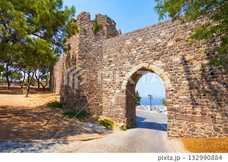 Kadifekale fortress entrance gate in Izmir city in Turkey Kadifekale fortress entrance gate in Izmir city in Turkey 132990884
