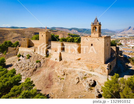 Fortress of Antequera aerial panoramic view, Spain Fortress of Antequera aerial panoramic view, Spain 132991032