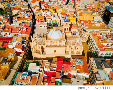 Concatedral de San Nicolas aerial panoramic view in Alicante 132991111