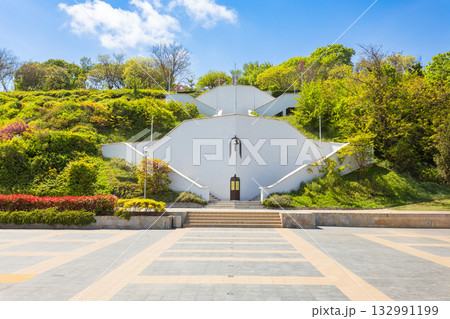 Historic stairs at the Burgas Central Beach 132991199