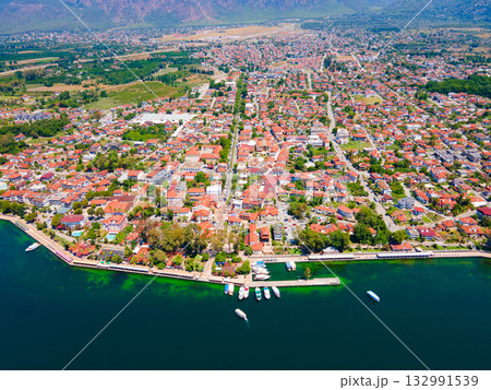Koycegiz town and lake aerial panoramic view in Turkey Koycegiz town and lake aerial panoramic view in Turkey 132991539