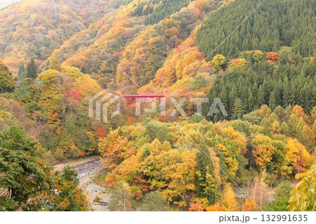 信州松川渓谷　高井橋 132991635