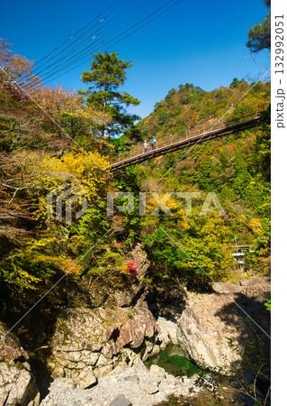みたらい遊歩道(川迫川にかかる吊り橋) 【奈良県天川村】 みたらい遊歩道(川迫川にかかる吊り橋) 【奈良県天川村】 132992051